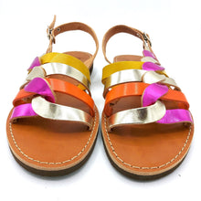 Carica l'immagine nel visualizzatore di Gallery, Deran 531 multicolor sandali in cuoio con sottopiede cuoio e suola in gomma micro