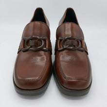 Carica l'immagine nel visualizzatore di Gallery, Valleverde V49100 marrone mocassino donna in pelle con punta quadrata e tacco 6 cm con plateau in gomma di 1 cm