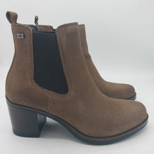 Carica l'immagine nel visualizzatore di Gallery, Valleverde 47630 tortora stivaletto donna in camoscio con tacco 7 cm ed elastici laterali