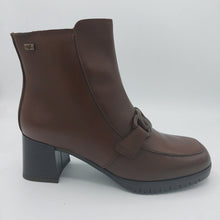 Carica l'immagine nel visualizzatore di Gallery, Valleverde V46104 marrone stivaletto donna con zip laterale e tacco 5 cm con plateau in gomma