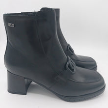 Carica l'immagine nel visualizzatore di Gallery, Valleverde V46104 nero stivaletto donna con zip laterale e tacco 5 cm con plateau in gomma