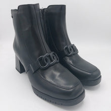 Carica l'immagine nel visualizzatore di Gallery, Valleverde V46104 nero stivaletto donna con zip laterale e tacco 5 cm con plateau in gomma