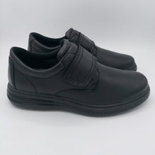 Carica l'immagine nel visualizzatore di Gallery, Enval 4704700 nero scarpe uomo in pelle con chiusura a strappo e soletta estraibile in memory foam