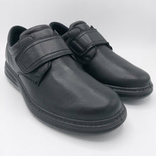 Carica l'immagine nel visualizzatore di Gallery, Enval 4704700 nero scarpe uomo in pelle con chiusura a strappo e soletta estraibile in memory foam