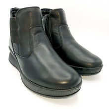 Carica l'immagine nel visualizzatore di Gallery, Enval 4776400 nero stivaletto donna in pelle con zip laterale e soletta estraibile in memory foam