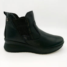 Carica l'immagine nel visualizzatore di Gallery, Enval 4776400 nero stivaletto donna in pelle con zip laterale e soletta estraibile in memory foam