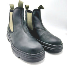 Carica l'immagine nel visualizzatore di Gallery, Luxury Victor5223 nero stivaletto uomo in pelle con doppio elastico e suola in gomma