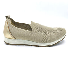 Carica l'immagine nel visualizzatore di Gallery, Enval 1263733 taupe slip on donna in tessuto elasticizzato con soletta estraibile in memory foam