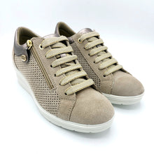 Carica l'immagine nel visualizzatore di Gallery, Enval 5758633 visone sneakers donna con lacci e zip, in pelle scamosciata