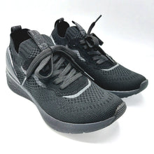 Carica l'immagine nel visualizzatore di Gallery, Tamaris 1-23714-42 nero slip on in tessuto con lacci e soletta estraibile
