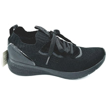 Carica l'immagine nel visualizzatore di Gallery, Tamaris 1-23714-42 nero slip on in tessuto con lacci e soletta estraibile