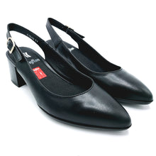 Carica l'immagine nel visualizzatore di Gallery, Callaghan 31502 nero chanel donna in pelle con tacco largo di 5,5 cm