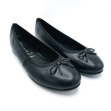 Carica l'immagine nel visualizzatore di Gallery, Tamaris 1-22116-41 nero ballerina in pelle con fiocchetto