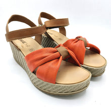 Carica l'immagine nel visualizzatore di Gallery, Enval 5783644 arancione sandalo donna con braccialetto a strappo e zeppa di 6 cm