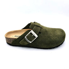 Carica l'immagine nel visualizzatore di Gallery, BioNatura 11Vegas verde sabot basso in sughero con tomaia in pelle scamosciata e suola in gomma Vibram