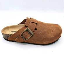 Carica l'immagine nel visualizzatore di Gallery, BioNatura 11Vegas brandy sabot unisex in pelle scamosciata con fondo misto sughero e sottopiede imbottito