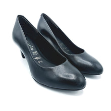 Carica l'immagine nel visualizzatore di Gallery, Tamaris 1-22420-42 nero décolleté semplice in pelle con tacco da 6 cm