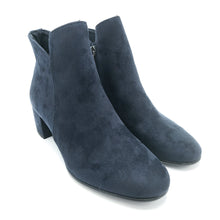 Carica l'immagine nel visualizzatore di Gallery, Tamaris 1-25354-43 stivaletto donna vegan in simil camoscio con zip laterale e tacco di 5 cm