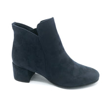 Carica l'immagine nel visualizzatore di Gallery, Tamaris 1-25354-43 stivaletto donna vegan in simil camoscio con zip laterale e tacco di 5 cm