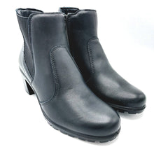 Carica l'immagine nel visualizzatore di Gallery, Enval 6755000 nero stivaletto in pelle con cerniera laterale e una soletta estraibile in memory foam