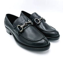 Carica l'immagine nel visualizzatore di Gallery, Vueva WS-177R23 nero mocassino basso donna in pelle con morsetto