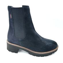 Carica l'immagine nel visualizzatore di Gallery, Callaghan 13453 blu stivaletto onna in pelle scamosciata con zip laterale e suola in gomma con sistema adaptaction