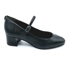 Carica l'immagine nel visualizzatore di Gallery, Tamaris 1-22311-43 nero decolleté in pelle modello Mary Jane con tacco 4,5 cm e sottopiede imbottito per una maggiore comodità