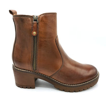Carica l'immagine nel visualizzatore di Gallery, Vueva WH353H18-P cuoio tronchetto donna in pelle con fodera pelle.
Suola in gomma dotato di tacco di 6 cm