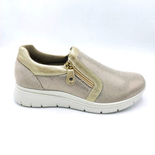 Carica l'immagine nel visualizzatore di Gallery, Enval 7767122 platino sneakers donna con zip, dotata di soletta estraibile in memory foam
