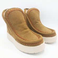 Carica l'immagine nel visualizzatore di Gallery, CafèNoir DZ6120 camel stivaletto donna con pelliccia