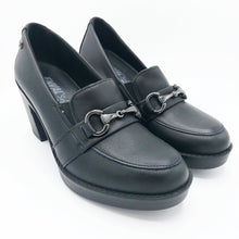 Carica l'immagine nel visualizzatore di Gallery, Enval 4752900 nero mocassino in pelle con morsetto e tacco alto 8,5 cm con soletta estraibile in memory foam