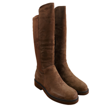 Carica l'immagine nel visualizzatore di Gallery, Vueva WB503H08 testa di moro stivale in camoscio basso con mezza cerniera e posteriore in tessuto elasticizzato