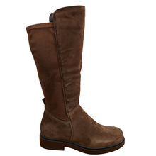 Carica l'immagine nel visualizzatore di Gallery, Vueva WB503H08 testa di moro stivale in camoscio basso con mezza cerniera e posteriore in tessuto elasticizzato