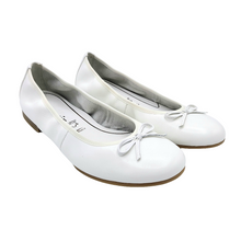 Carica l'immagine nel visualizzatore di Gallery, Tamaris 1-22116-41 bianco ballerina in pelle con fiocchetto centrale