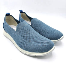 Carica l'immagine nel visualizzatore di Gallery, Enval 1263755 cielo argento slip on donna in tessuto elasticizzato con soletta estraibile in memory foam