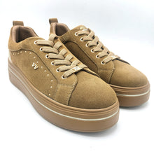 Carica l'immagine nel visualizzatore di Gallery, Valleverde V35451 avana sneaker donna in pelle scamosciata stringata con soletta estraibile in pelle