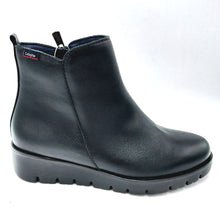 Carica l'immagine nel visualizzatore di Gallery, Callaghan 58518 nero stivaletto basso semplice in pelle con suola in gomma con sistema adaptaction