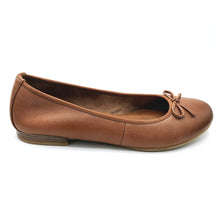 Carica l'immagine nel visualizzatore di Gallery, Tamaris 1-22116-41 cuoio ballerina in pelle con fiocchetto centrale