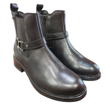 Carica l'immagine nel visualizzatore di Gallery, Valleverde 17111 nero stivaletto in pelle con elastico e chiusura a cerniera
