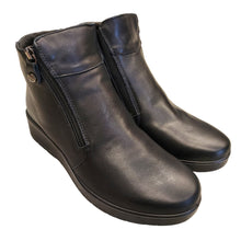 Carica l'immagine nel visualizzatore di Gallery, Enval 8761400 nero stivaletto basso linea comoda con cerniera laterale e soletta estraibile in memory foam