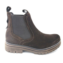 Carica l'immagine nel visualizzatore di Gallery, Tamaris 1-25407-45 marrone stivaletto donna in pelle scamosciata modello beatles con elastici laterali