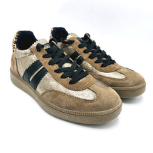 Carica l'immagine nel visualizzatore di Gallery, Igi&co 8678711 fango sneakers donna in pelle scamosciata con lacci e riporto nero e maculato