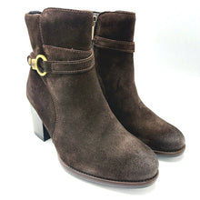 Carica l'immagine nel visualizzatore di Gallery, Igi&co 2187711 testa di moro stivaletto donna in pelle scamosciata con tacco largo di 7 cm e chiusura con cerniera