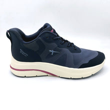 Carica l'immagine nel visualizzatore di Gallery, Tamaris 1-23786-45 navy sneakers donna in tessuto tecnico con finti lacci elasticizzati e tallone rigido con calzata step in