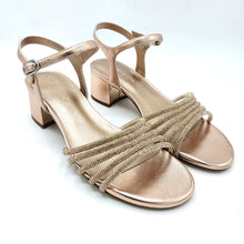 Carica l'immagine nel visualizzatore di Gallery, Tamaris 1-28248-44 rose glam sandalo elegante vegan con strette fasce di strass in tinta e tacco di 5 cm