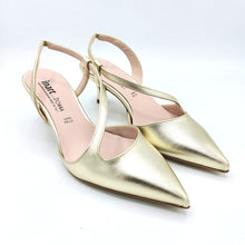 Carica l'immagine nel visualizzatore di Gallery, Inart 1775/40 platino slingback con punta affusolata e tacco 50 con elastico posteriore per una calzata iù pratica