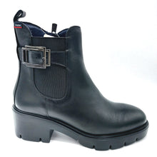 Carica l'immagine nel visualizzatore di Gallery, Callaghan 35603 nero stivaletto in pelle con tacco comodo e suola con sistema adaptaction