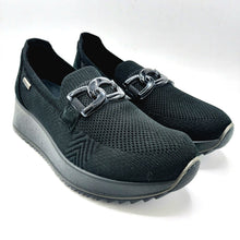 Carica l'immagine nel visualizzatore di Gallery, Enval 2285200 nero slip on donna in tessuto traspirante e impermeabile con soletta estraibile in memory foam