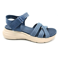 Carica l'immagine nel visualizzatore di Gallery, Valleverde 57101 jeans sandalo in tessuto con braccialetto elasticizzato e con chiusura a strappo