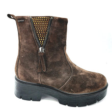 Carica l'immagine nel visualizzatore di Gallery, Igi&co 2164511 marrone stivaletto biker donna in pelle scamosciata con soletta estraibile in memory foam